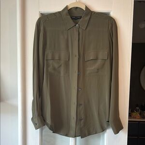 Banana Republic 100% silk button down shirt